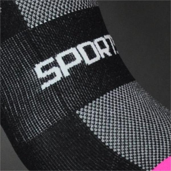 3 Pairs Color Matching Stripes Performance Ventilate Mid Cycling Socks Test Sample